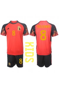 Belgia Youri Tielemans #8 Babyklær Hjemme Fotballdrakt til barn VM 2022 Korte ermer (+ Korte bukser)